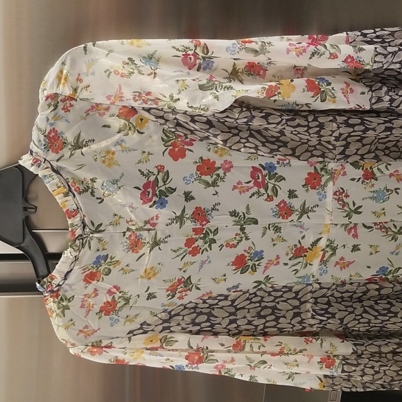 💕CURRENT AIR💕 Floral Combo Mixed Print Shine Midi Dress ~ Medium M NWT - Picture 12 of 16